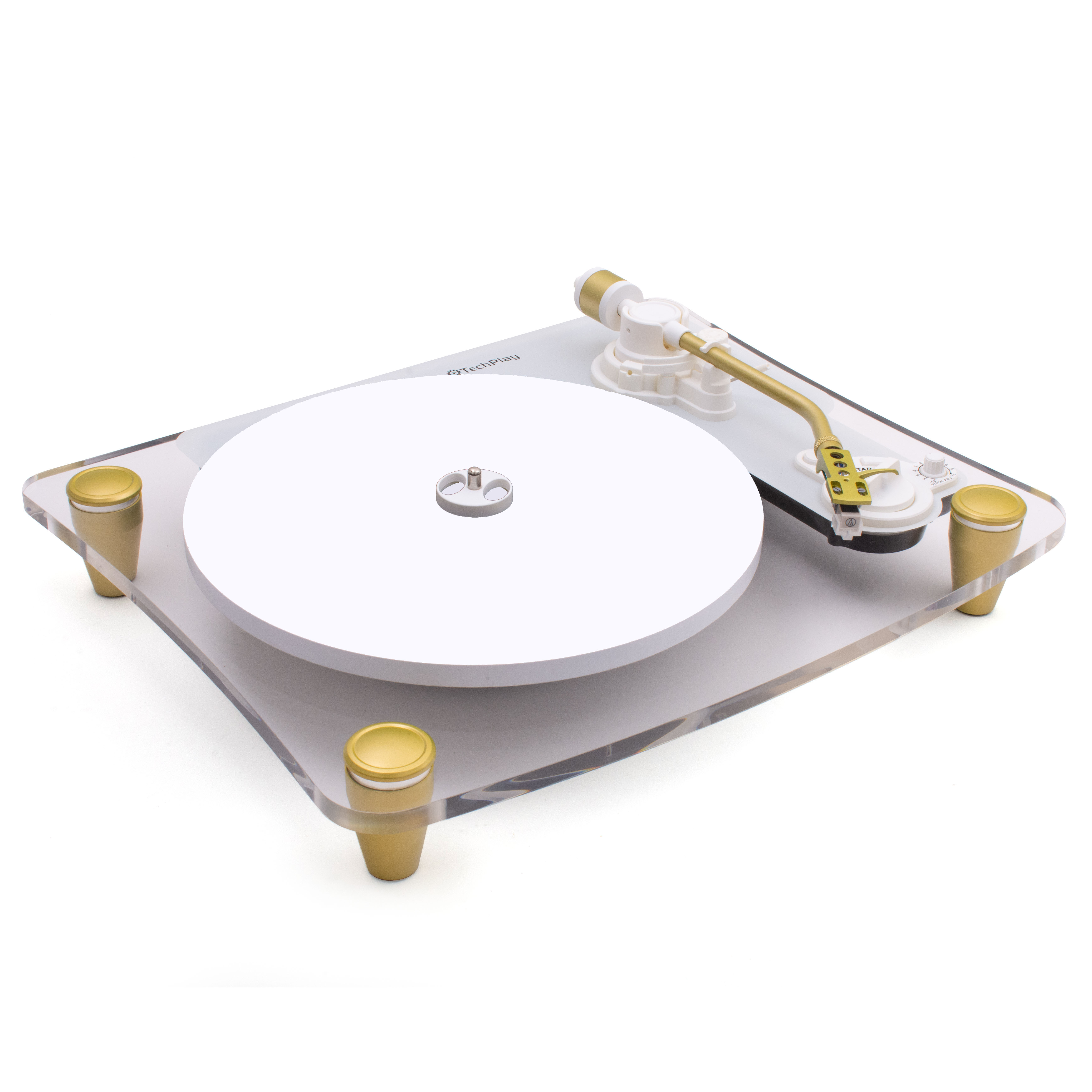 TechPlay Ghost Transparent, 2 Speed Belt Driven Turntable with B