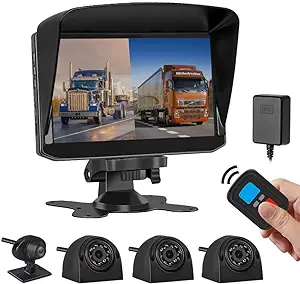 Sykik SRV7US, 4 camera Dash-Cam for trucks and RVs