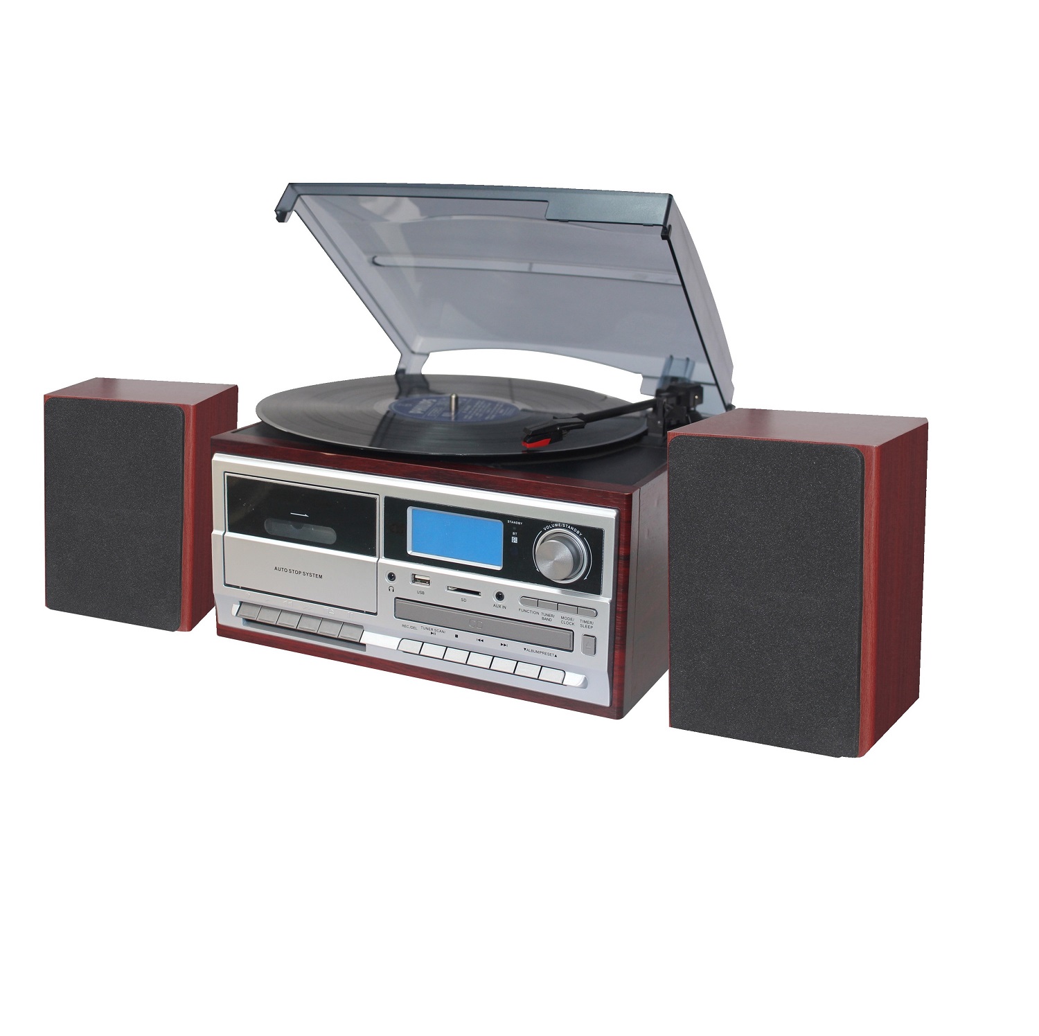 TechPlay ODC128BT 3-Speed Turntable with Cassette player/recorde