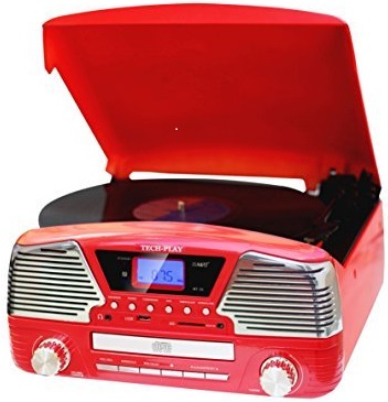 TechPlay ODC35 RD  RB ,Retro Classic  3 Spead turntable, program