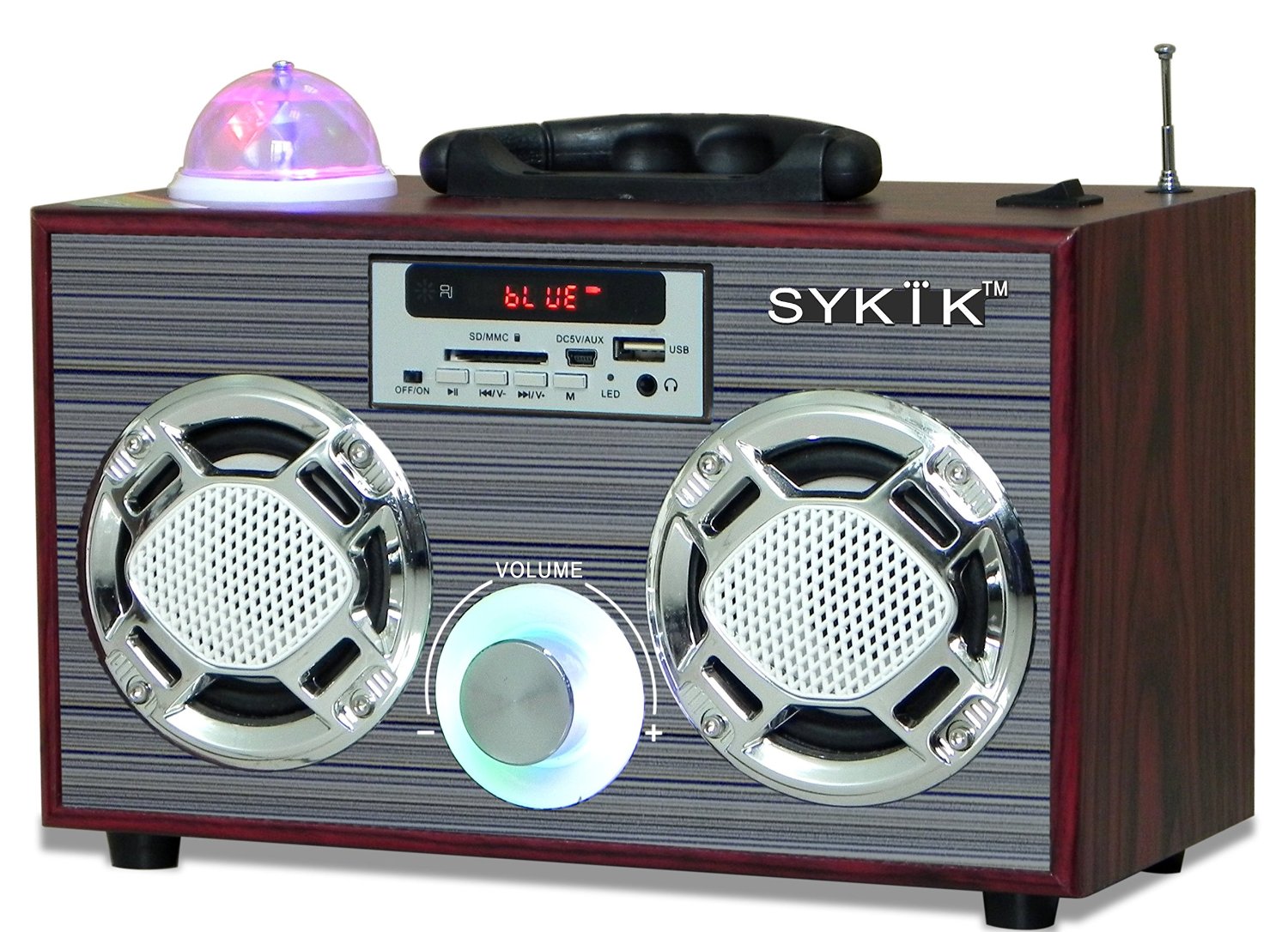 Sykik SP2021BT, Bluetooth Boombox with SD/MMC/USB, FM radio, dis