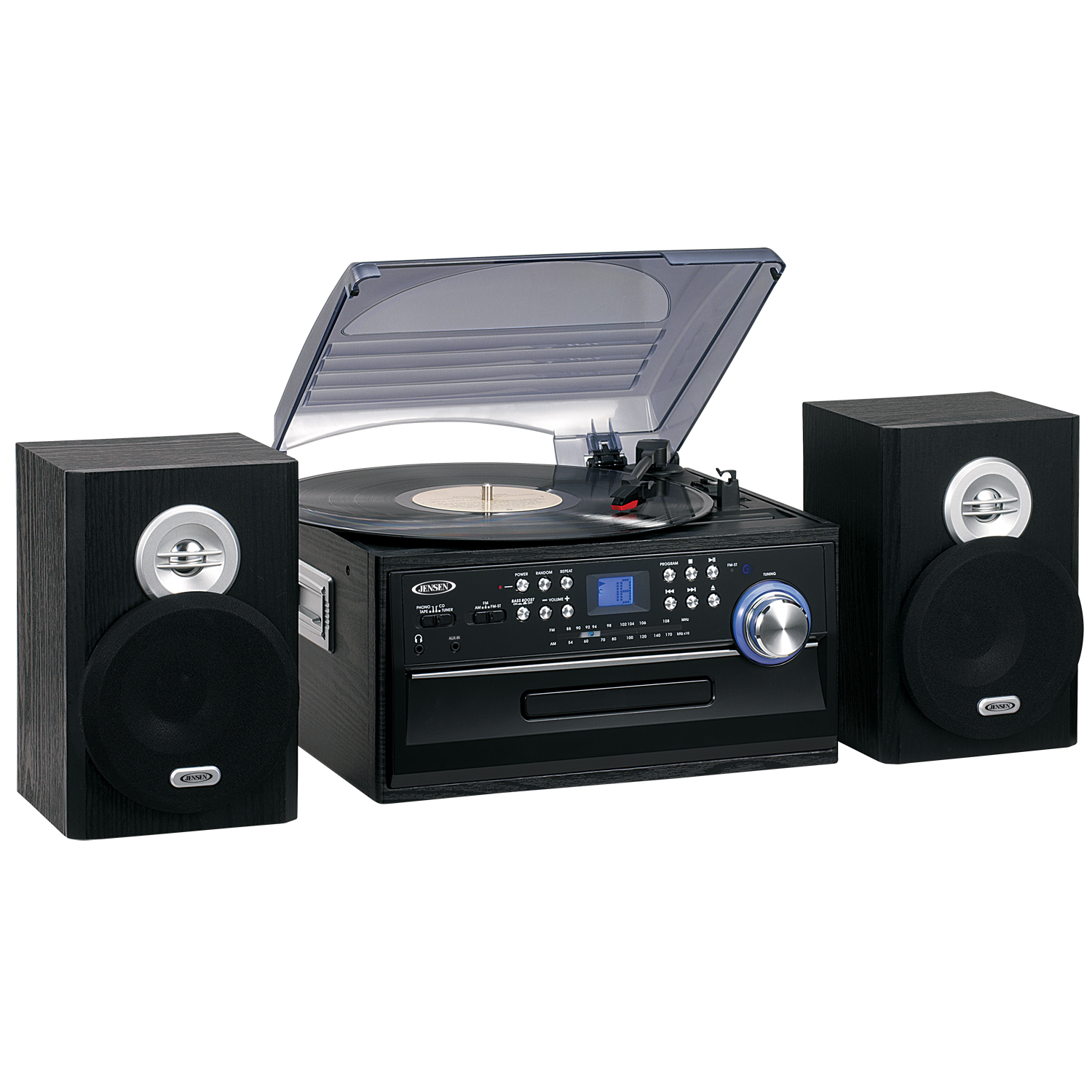 JTA-475B RB Turntable W/ Cassette Player