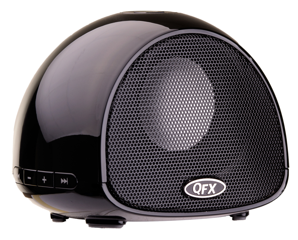 QFX BT-100BK BLUETOOTH SPEAKER WITH MICROPHONE, Black