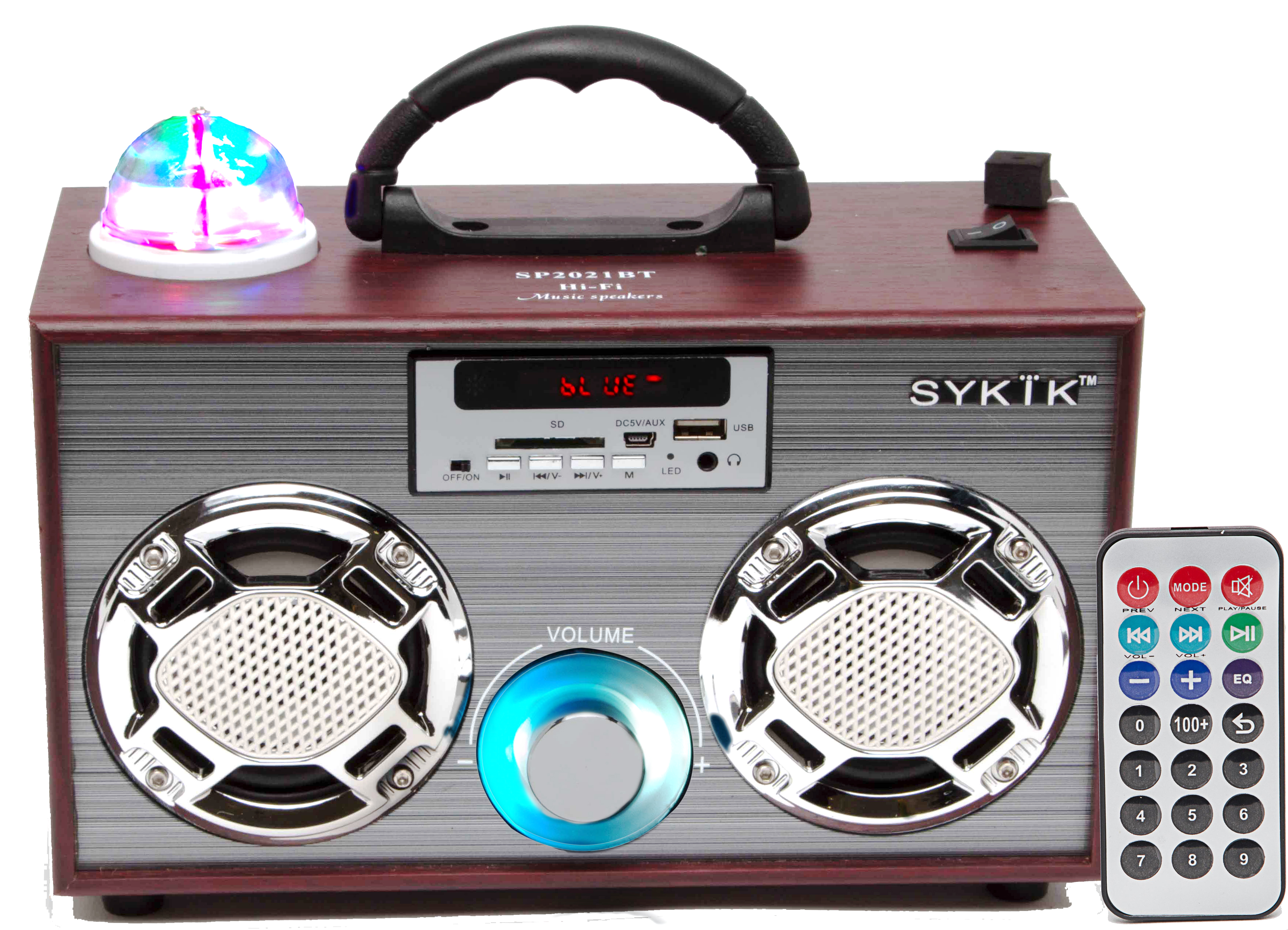 Sykik SP2021BT  RB, Bluetooth Boombox with SD/MMC/USB, FM radio,