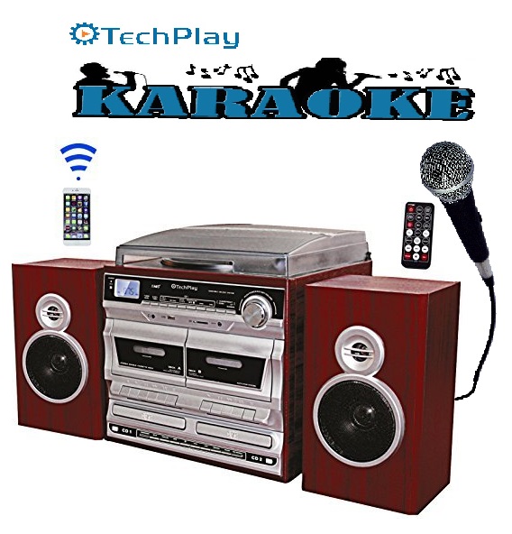 TechPlay ODCRK2110 BT,Karaoke,turntable,W/Dual CD Player/Recorde