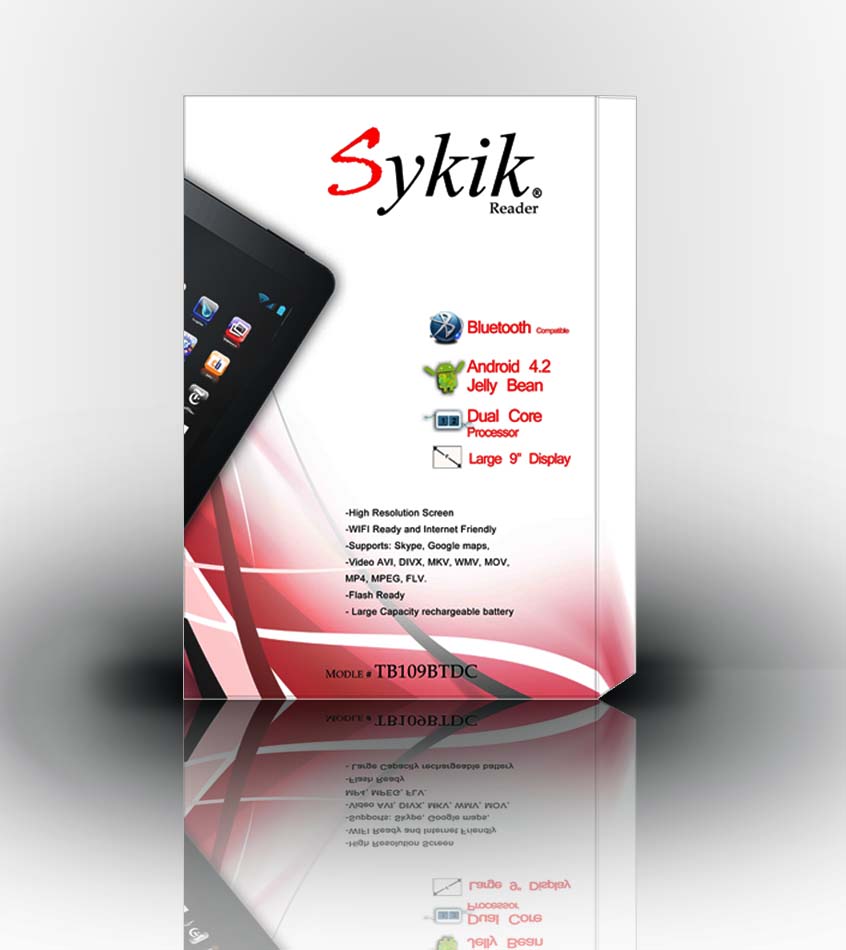 Sykik TB109BTDC - 9" Dual Core, Bluetooth, Dual Camera Tablet